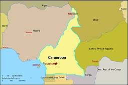 Cameroon free vector map