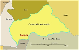 Central Africa free vector map