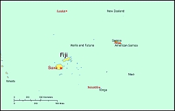 Fidji free vector map