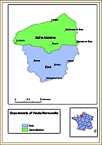 Vector map of France, Haut-Normandie