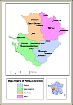 Vector map of France, Poitou-Charentes