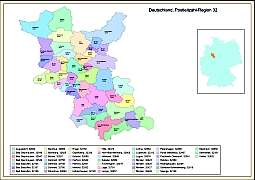 Your-Vector-Maps.com Deutschland PLZ-Karte, Region 32