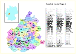 Deutschland PLZ-Karte, Region 35