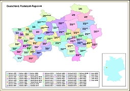 Your-Vector-Maps.com Deuschland PLZ-Karte von Region 44