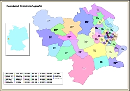 Your-Vector-Maps.com Orts und ihre PLZ in Postregion 50