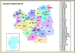 Deuschland PLZ-Karte, Region 58