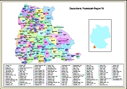 Deuschland PLZ-Karte, Region 79
