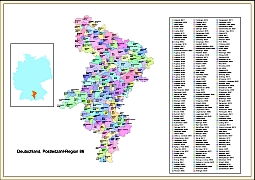 Your-Vector-Maps.com Postregion 86 fünfstelligen Postleitzahlen in Deutschland
