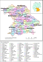Your-Vector-Maps.com Stadt- und Landkreise in Bayern