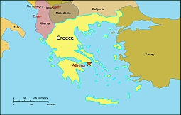 Greece free vector map