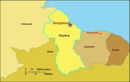 free vector map Guyana