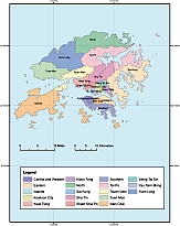 Your-Vector-Maps.com Administrative divisions of Hong Kong