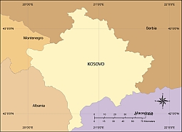 Kosovo free vector map