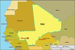 Mali free vector map