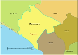 Montenegro free vector map