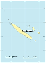 New Caledonia free vector map