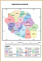 Subdivision map of Reunion