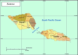 Samoa free jpg map