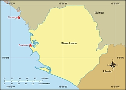 Sierra Leona free vector map