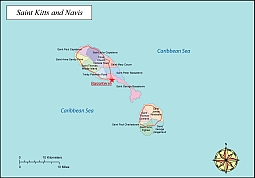Your-Vector-Maps.com Saint Kitts and Navis free map
