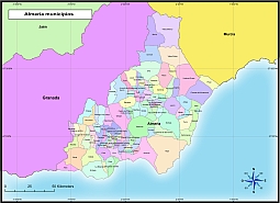Your-Vector-Maps.com Municipalities in the province of Almería