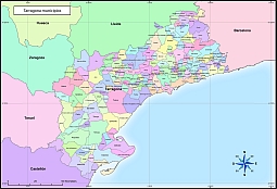 Your-Vector-Maps.com Municipalities in the province of Tarragona