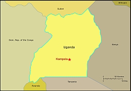 Uganda free vector map