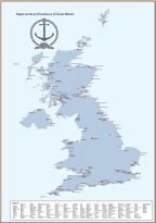 Your-Vector-Maps.com Major ports and harbours of United Kingdom