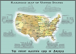 Your-Vector-Maps.com Vintage railroad map of United States