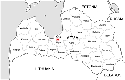 Latvia free vector map