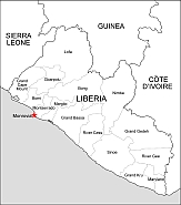 Liberia free vector map