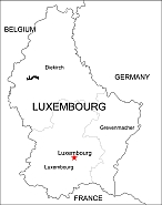 Luxembourg free vector map