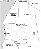 Mauritania free vector map