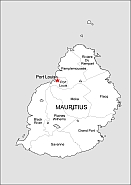 Mauritius free vector map