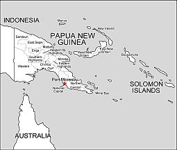Papua New Guinea free vector map