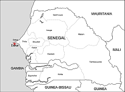 Senegal free vector map