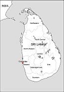 Sri Lanka free vector map
