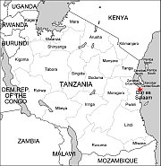 Tanzania free vector map