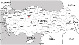 Turkey free vector map