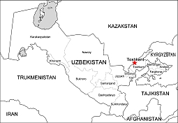 Uzbekistan free eps vector map