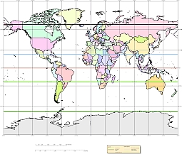 Free colored vector world map
