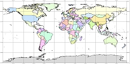 Rectangular color world vector map2