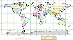 World coroled vector map