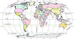 Ellipsoid Globe map with geogrid