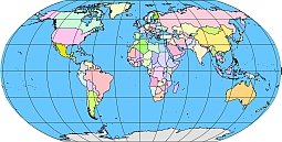 Robinson pojection world map.ai, pdf, eps, cdr, wmf file