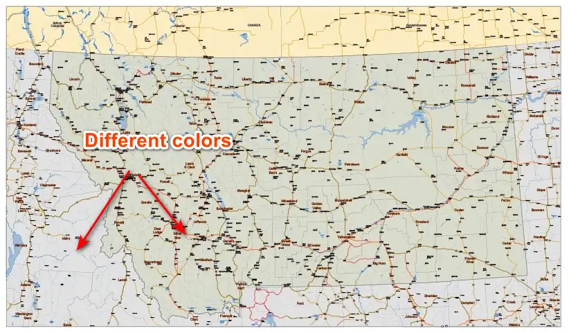 Montana_roads_and_towns_vector_map