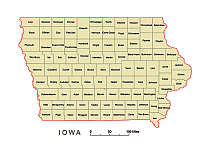 Iowa vector county map.ai, pdf, cdr, eps, wmf, eps, pptx, jpg