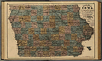 Iowa old map from 1875. Non vector map. 2764 x 5137 px.Free download