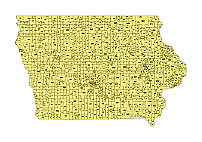 Preview of Iowa State zip codes vector map.ai, pdf, 300 dpi jpg