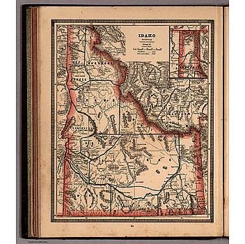 Idaho antique map.1883. Non vector. 3105x3557 px. Free download